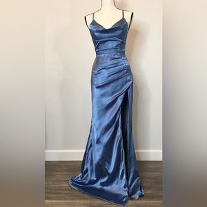 Chambray Blue Formal Dress